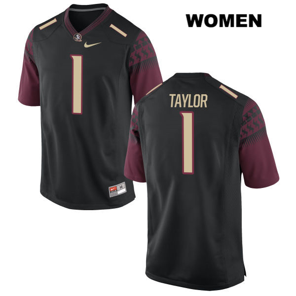 Women's NCAA Nike Florida State Seminoles #1 Levonta Taylor College Black Stitched Authentic Football Jersey JJU8169IW